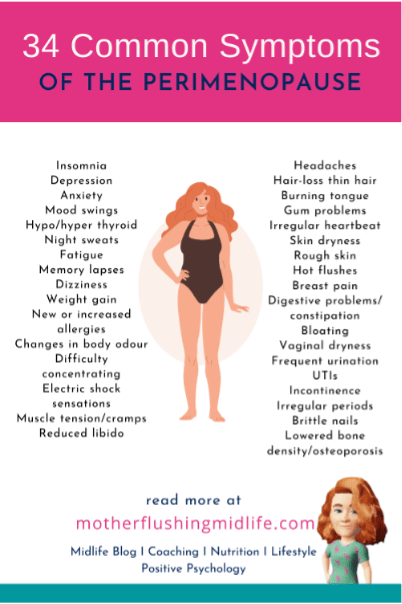 What Are The 34 Symptoms Of Perimenopause
